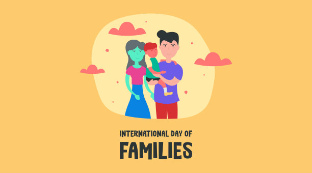 国际家庭日背景插图矢量图片下载