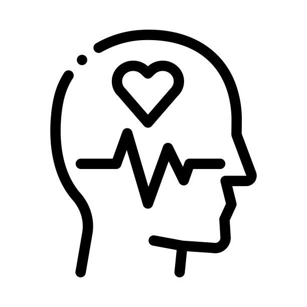 大脑图标矢量轮廓插图的效果图片下载