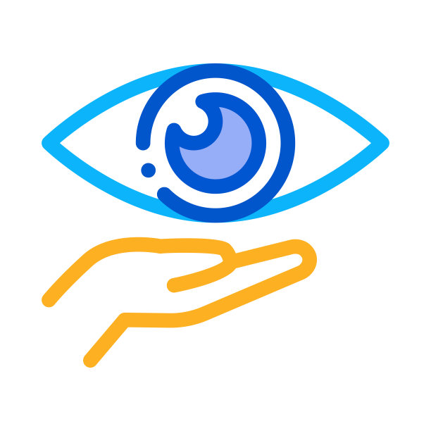 视觉支持图标矢量轮廓插图图片下载