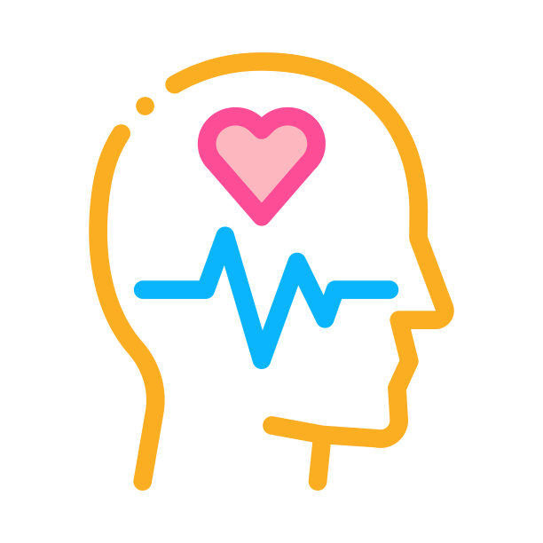 大脑图标矢量轮廓插图的效果图片下载