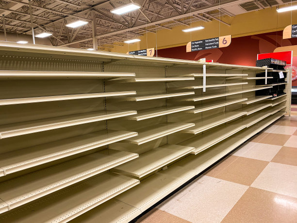 空的杂货店过道没有产品出售后图片下载