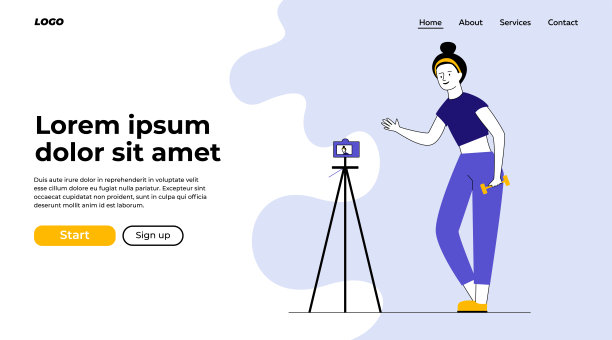 健身博主在镜头前摆姿势图片下载