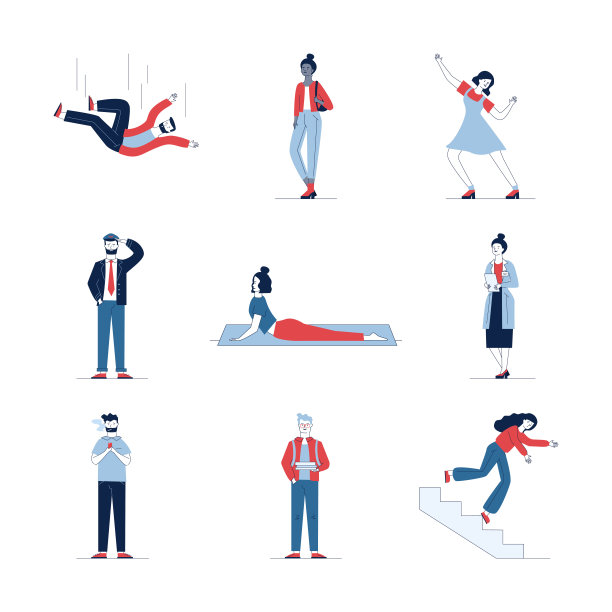 一大群不同的卡通人物图片下载