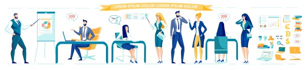 业务演示或会议构造器。图片下载