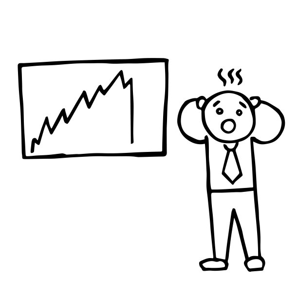 不景气的商业形象笼罩着市场的拥挤。手绘插图在grunge风格。图片下载