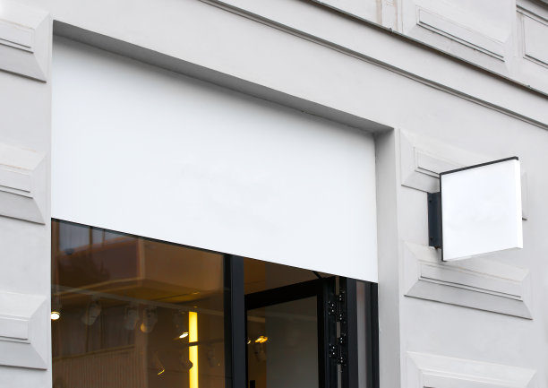 空白商店标识标识设计模型孤立清晰，最小的商店模板，街道悬挂挂壁式招牌，用于标识展示金属咖啡厅餐厅酒吧，塑料标识黑白色圆形矩形零售图片下载