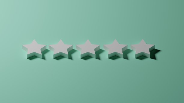 顾客满意度5颗金星，3d效果图图片下载