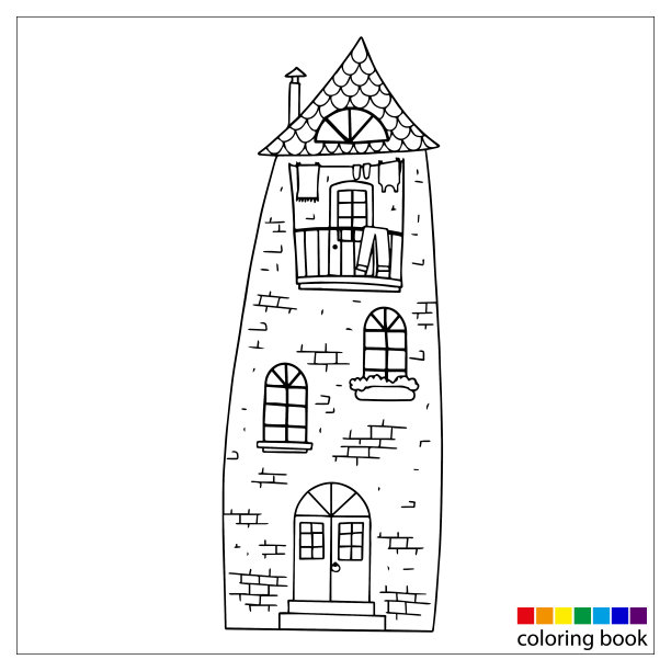 带阳台的砖房。图片下载
