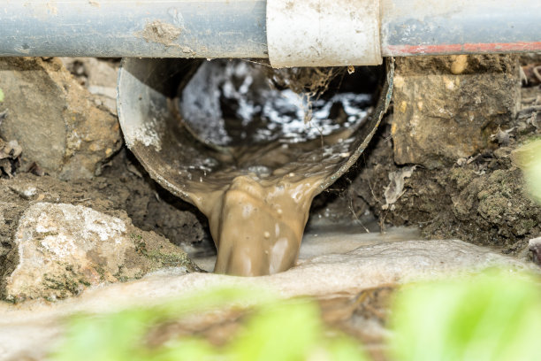 这条河的水污染是由于工业用水未经处理而排干的图片下载