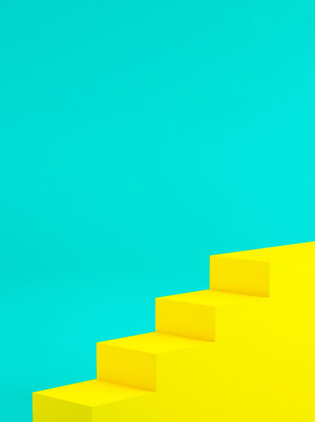 几何图形显示在背景，3d渲染，3d插图素材图片