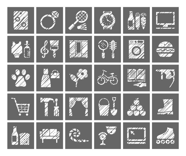 商店，灰色平面图标，孵化，矢量。图片下载