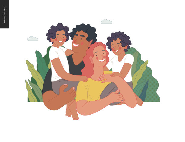 幸福的家庭和孩子-家庭健康和健康图片下载