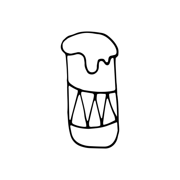 手绘复活节蛋糕，面包。可爱风格的矢量插图。用于贺卡、海报、贴纸和季节设计的元素。在白色背景上隔离图片下载