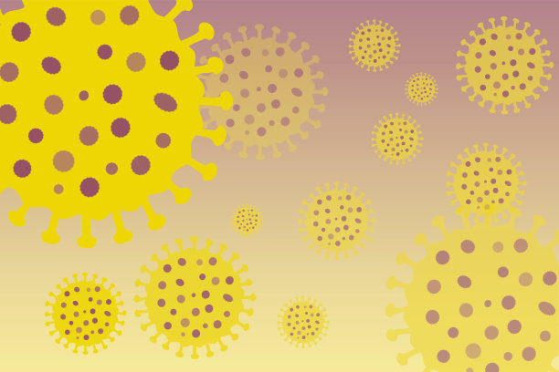 象征冠状病毒的病毒设计(Covid-1(9))图片下载