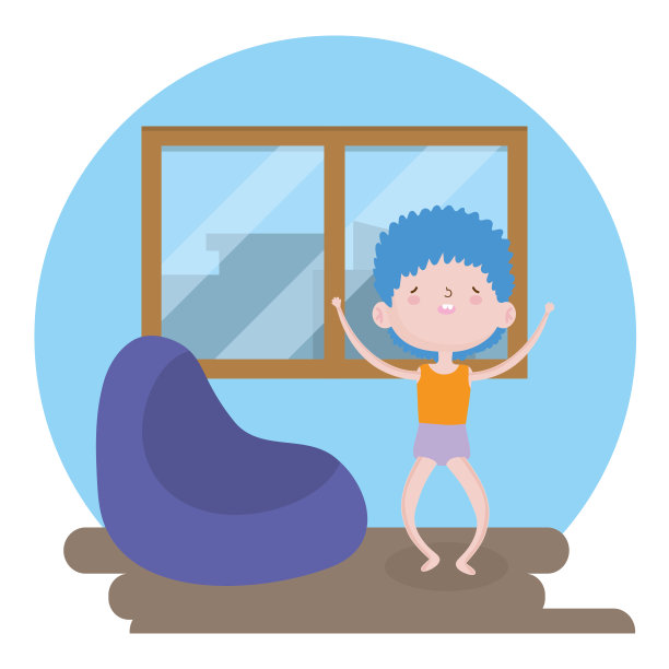 六一儿童节，小男孩拿着豆子坐着窗室图片下载