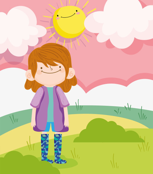 儿童节快乐，小男孩性格在田间图片下载