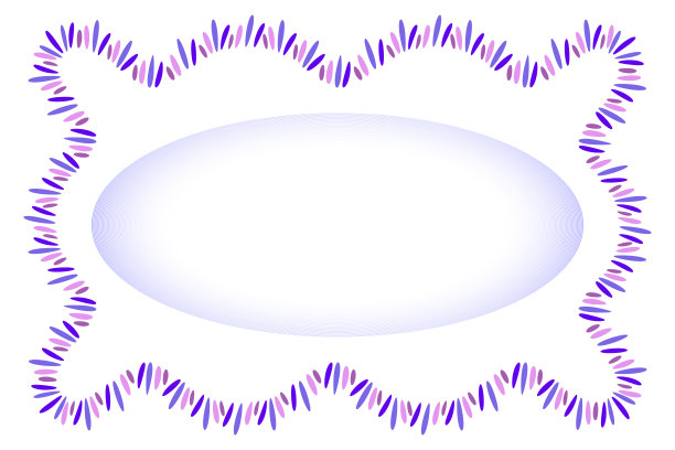 带有椭圆位置的矢量矩形框架用于文本。无缝图案笔刷多色粉蓝紫笔触。白色背景设计的卡片，横幅，剪贴簿。图片下载