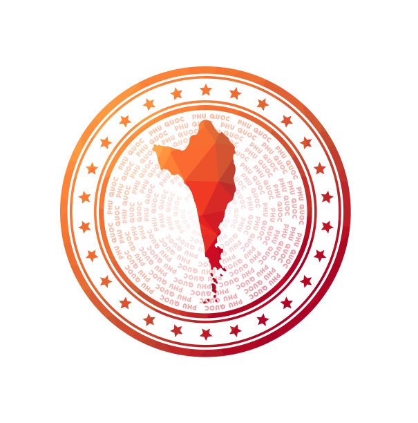 扁平低聚邮票的富国。图片下载