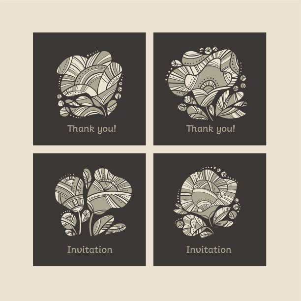 抽象花卉元素与乌克兰民间氛围图片下载