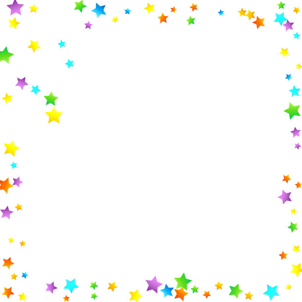 彩虹节日五彩纸屑。狂欢节明星下降。图片下载