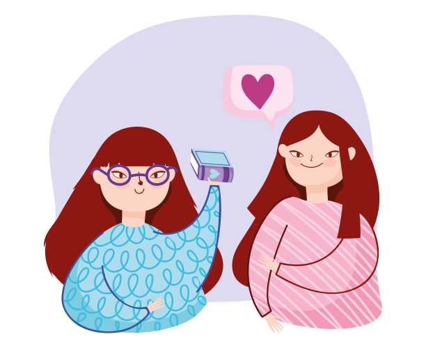 年轻女子以书和言泡爱心，以书日图片下载