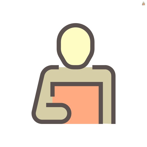 人阅读文档矢量图标设计为业务培训概念设计元素，48X48像素完美，笔画可编辑。图片下载