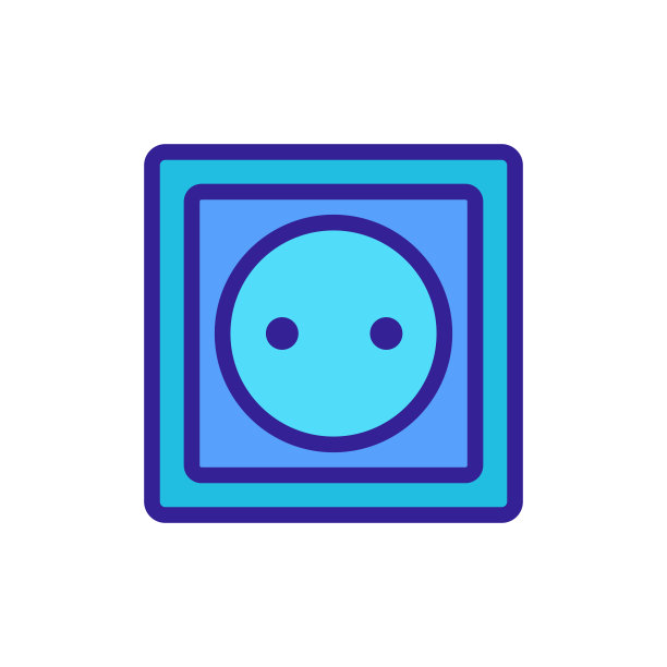 电插座连接器图标矢量。孤立轮廓符号插图图片下载