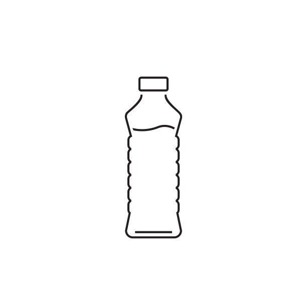 瓶线图标在时尚的平面设计。向量图片下载