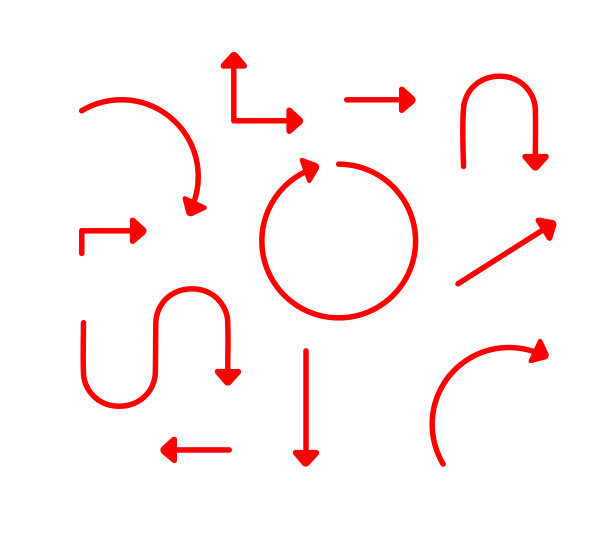 大的箭头和方向标志。图片下载