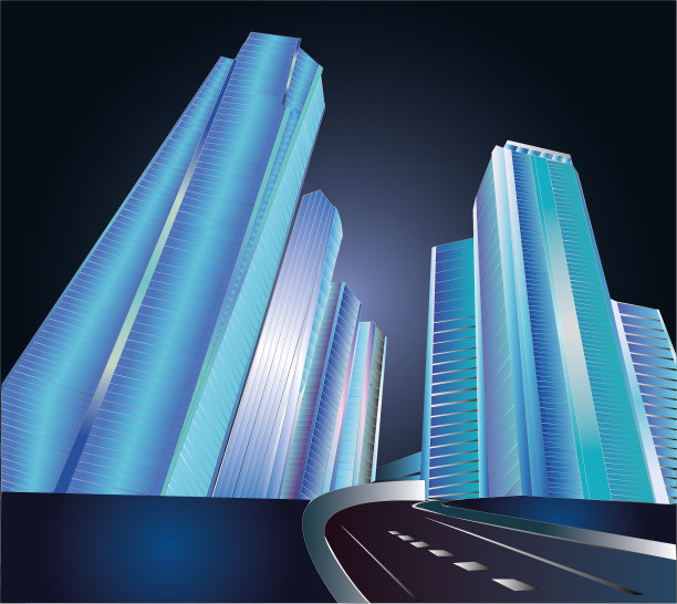 市区城市摩天大楼。图片下载