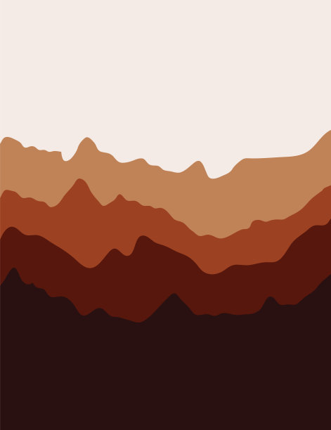 现代抽象的景观。天空，群山图片下载