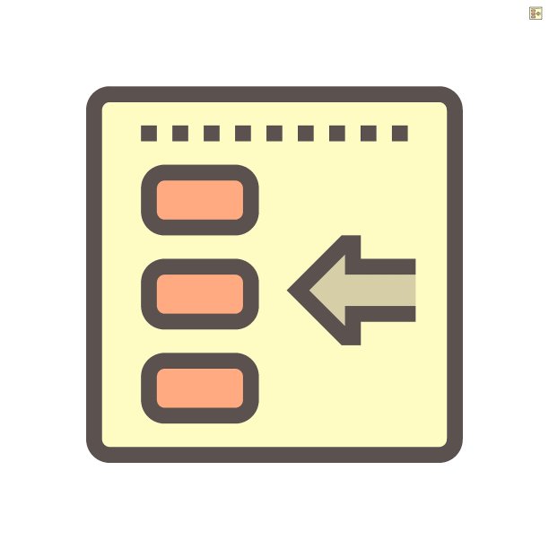 宣传册的颜色选择为汽车喷漆工作矢量图标设计。图片下载