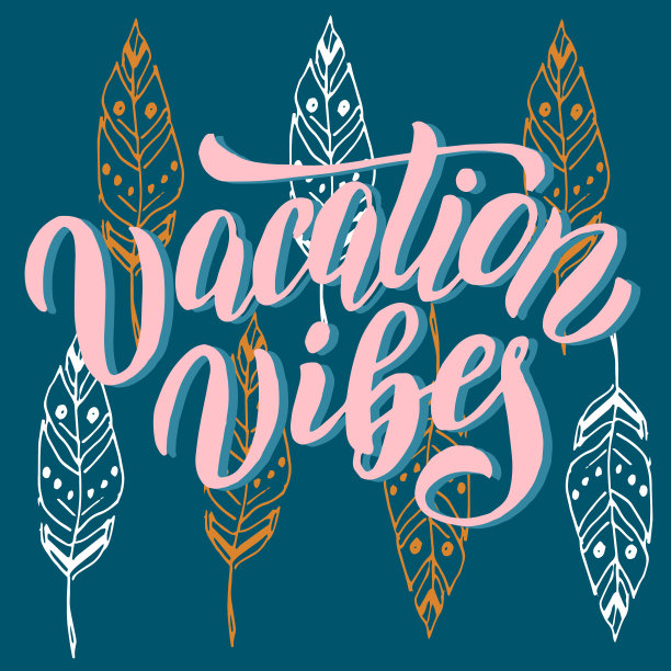 假期让人联想到夏天的文字。时尚的字体背景设计。文字为旅行社的横幅，贴纸，封面，t恤印刷。纪念品插图排版。向量eps 10。图片下载