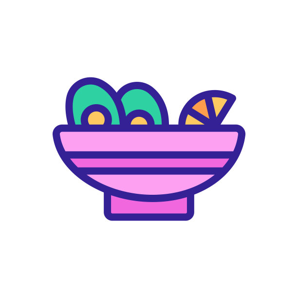 鱼汤图标矢量。孤立轮廓符号插图图片下载