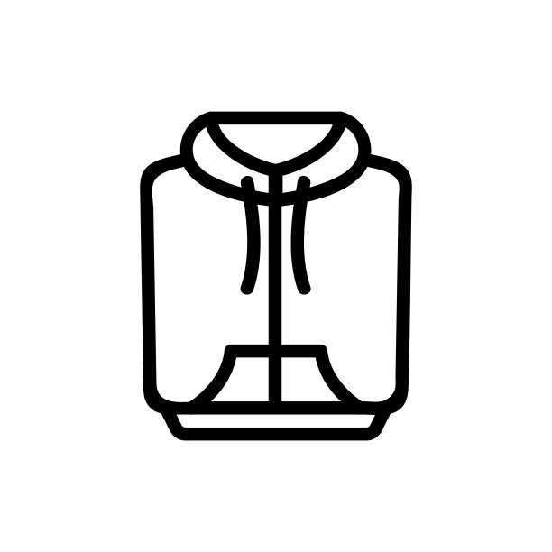 连帽衫图标矢量。孤立轮廓符号插图图片下载