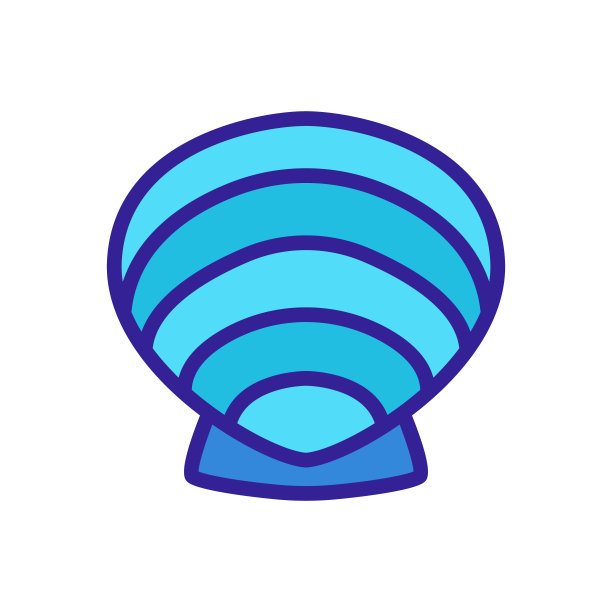 壳图标矢量。孤立轮廓符号插图图片下载