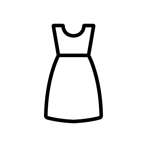 夏季服装图标向量。孤立轮廓符号插图图片下载