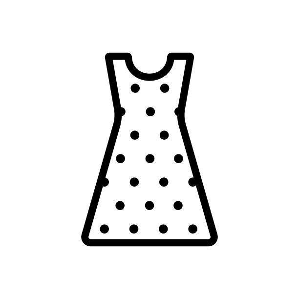 夏季服装图标向量。孤立轮廓符号插图图片下载