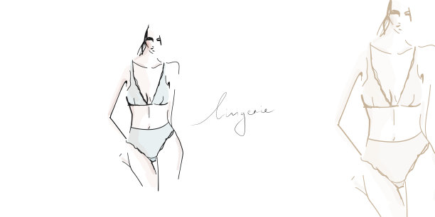 年轻女子，内衣模特图片下载