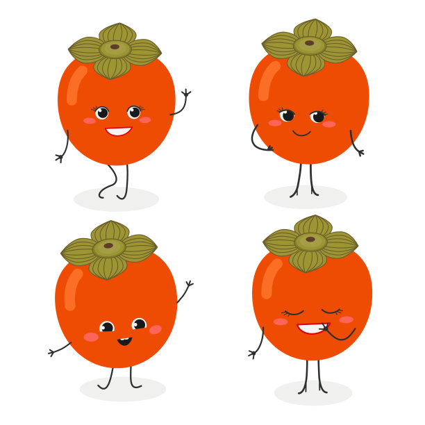 柿子卡通人物表情集图片下载