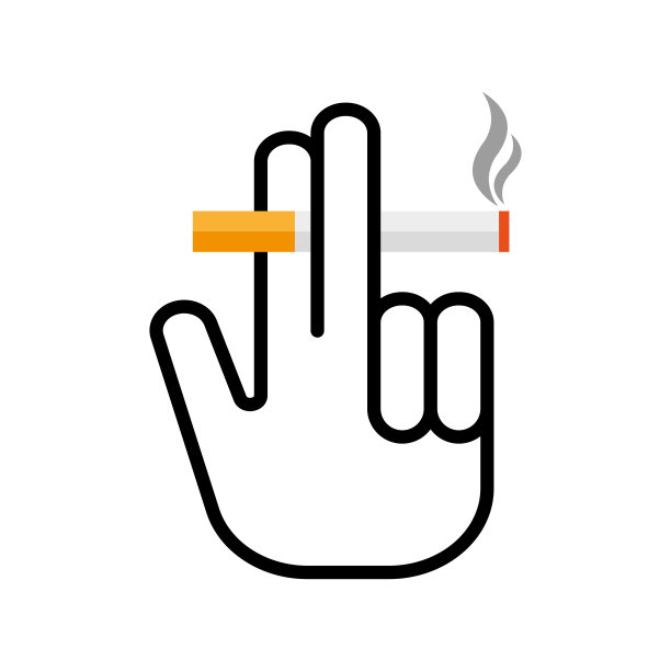 吸烟区域矢量和烟雾图标图片下载