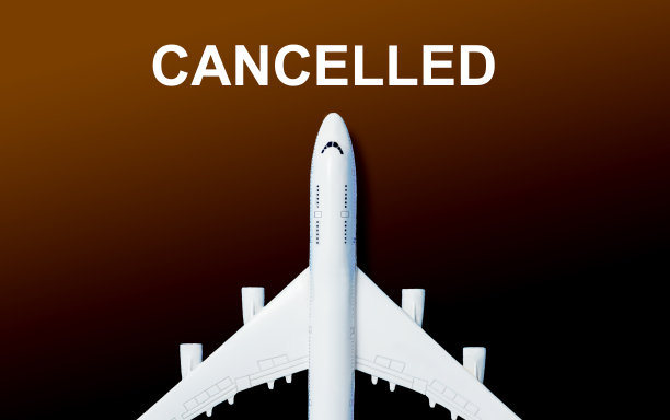 飞机飞行在黑色背景与文字取消图片下载