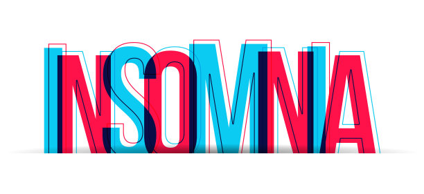 重叠字母的单词Insomniac图片下载