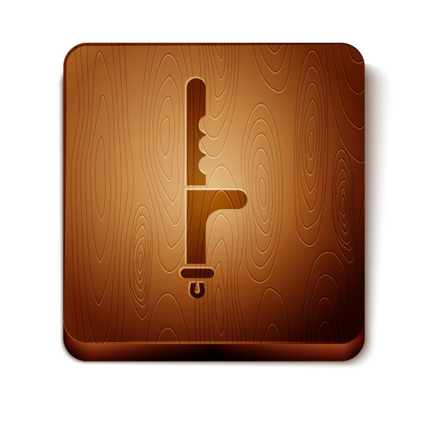 棕色警棍孤立在白色背景下。橡胶警棍。警察蝙蝠。警察的装备。木制方形按钮。矢量图图片下载