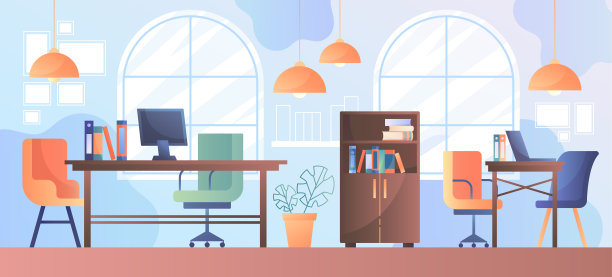 当代合作中心的现代创意办公室图片下载