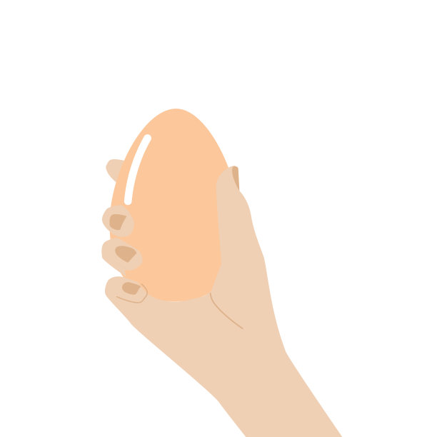 他手里拿着鸡蛋。的右手。Illustration.eps图片下载