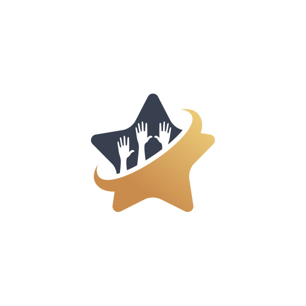 星慈善标志设计概念，闪耀关怀标志模板矢量图片下载