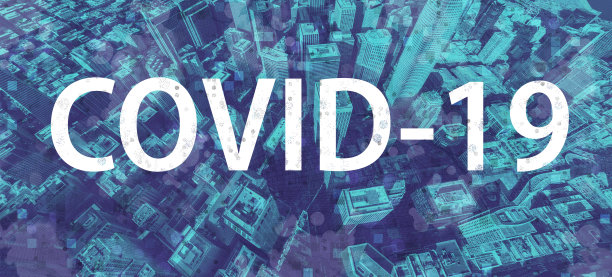 新冠肺炎主题，以城市景观为背景图片下载