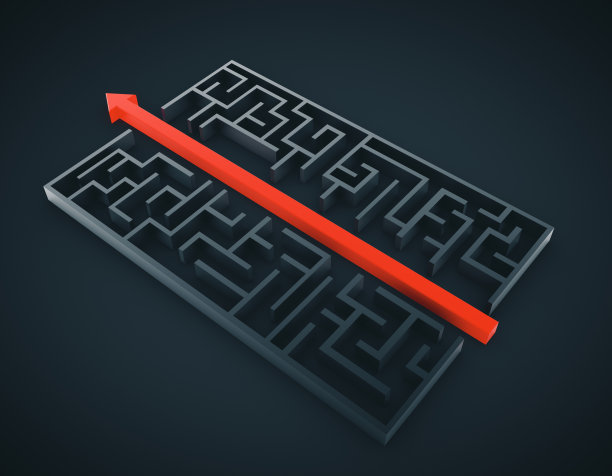 红色箭头迷宫图片下载