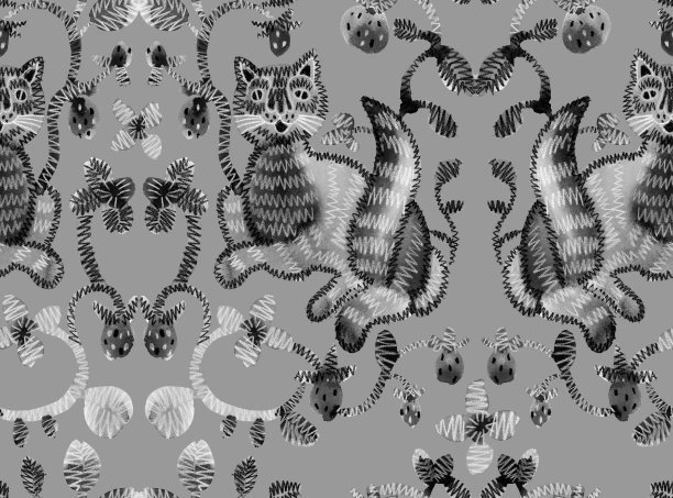 民间风格中的无缝图案图片下载